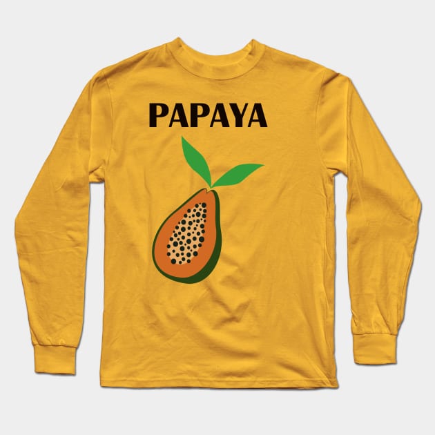 Papaya Long Sleeve T-Shirt by Janremi